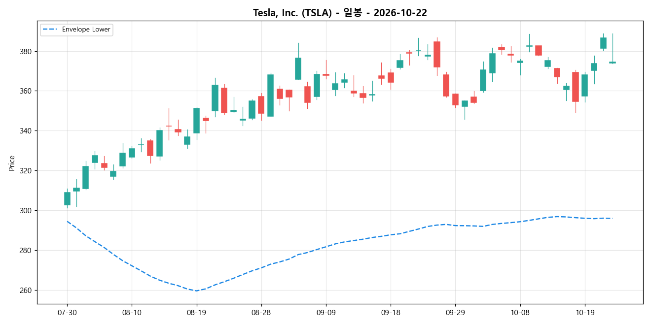 Tesla, Inc. 일봉 차트