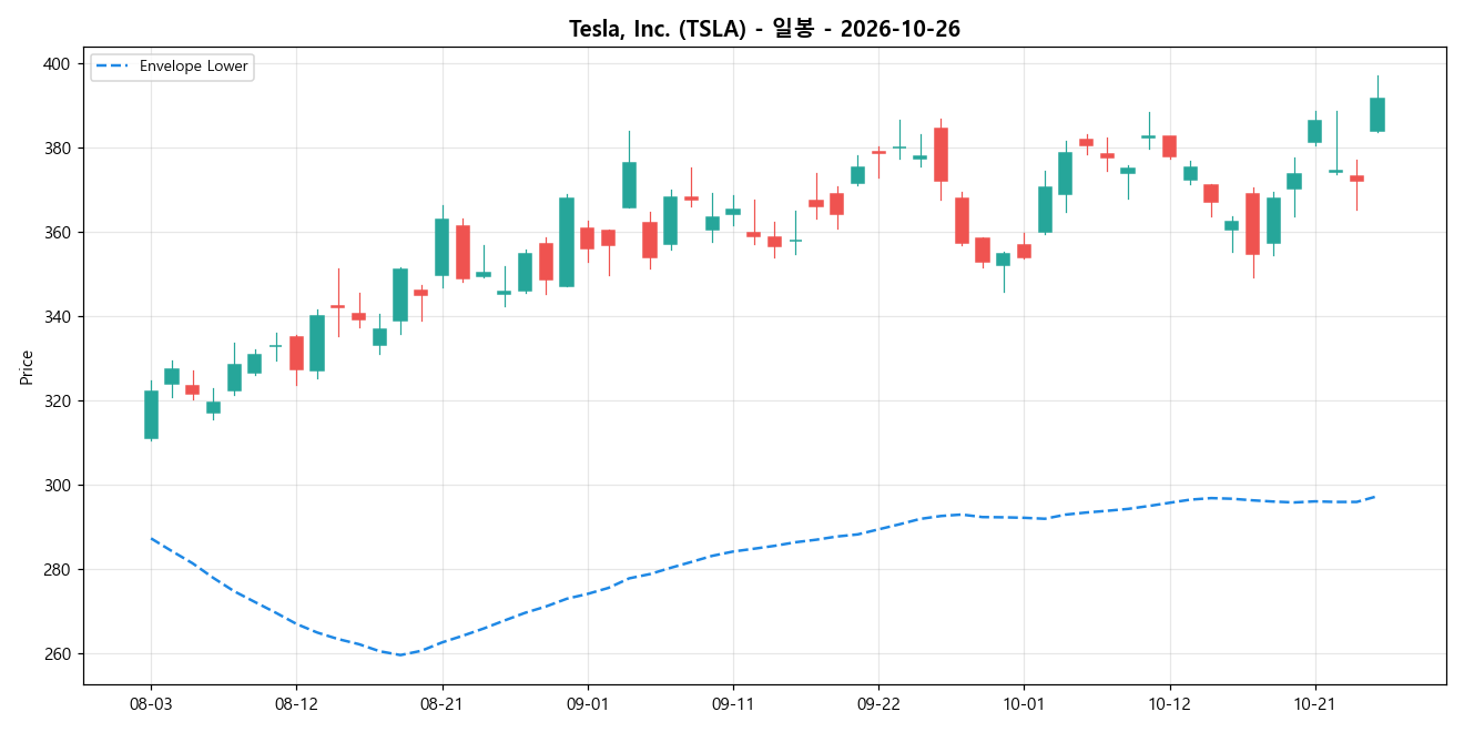 Tesla, Inc. 일봉 차트