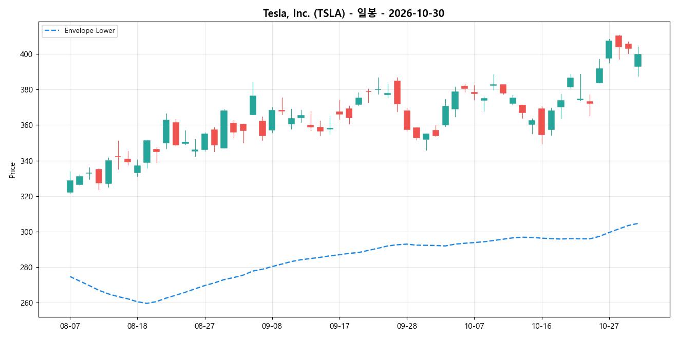 Tesla, Inc. 일봉 차트